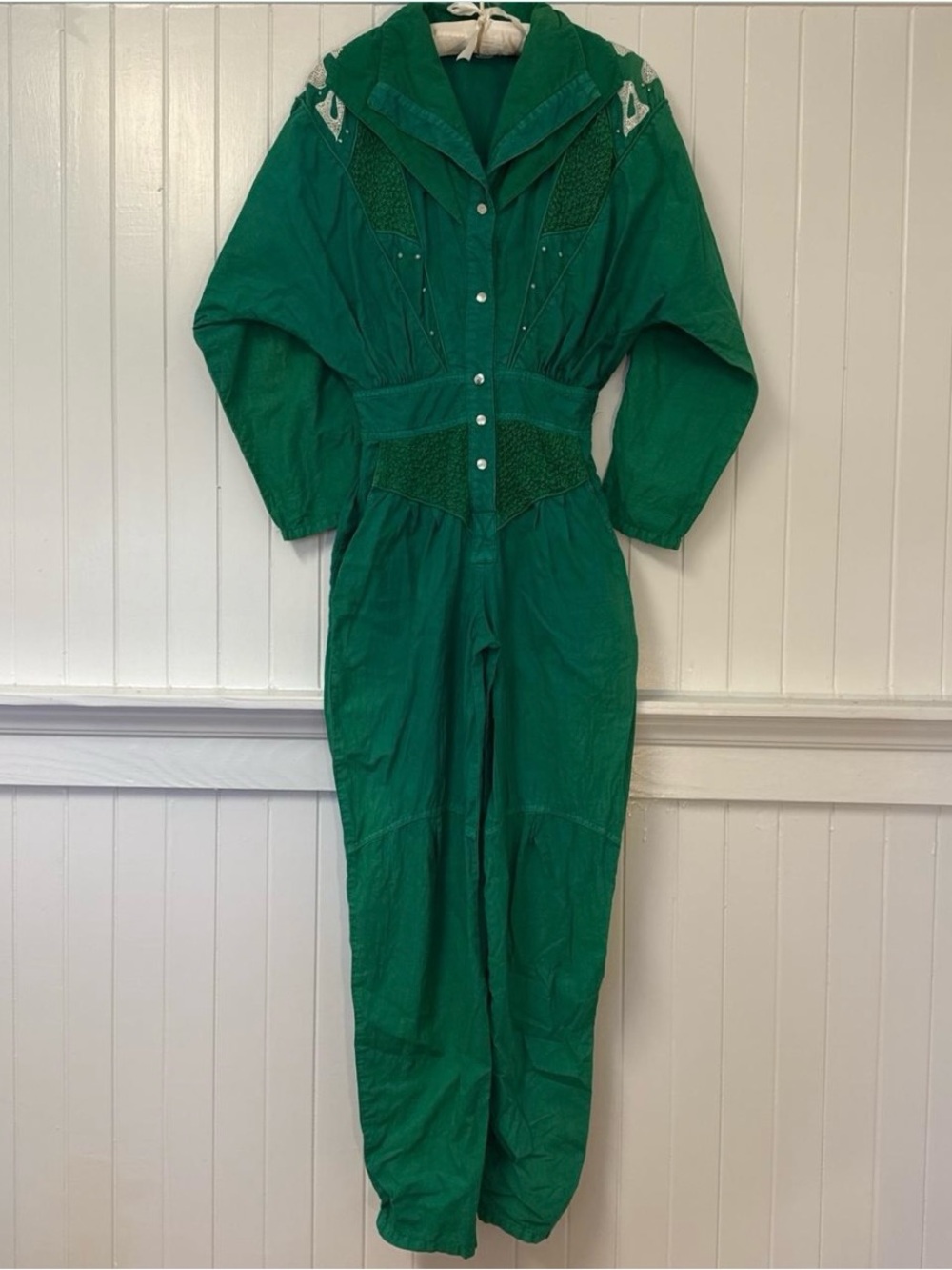 Vintage 1980's MASS Paris-NY Green
Jumpsuit